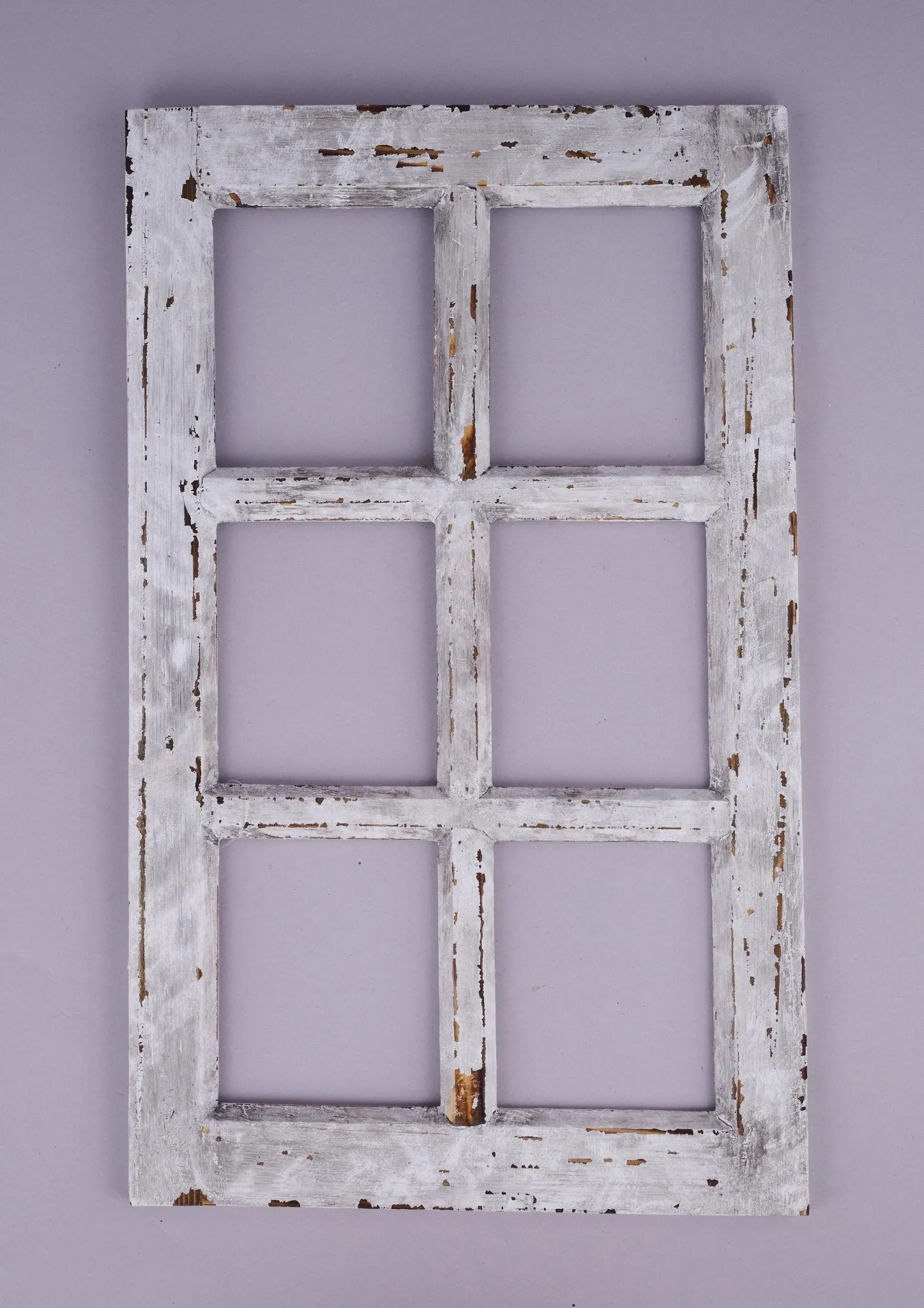 20"H x 12"W Decorative Wood Window: Antique Grey - AP036310