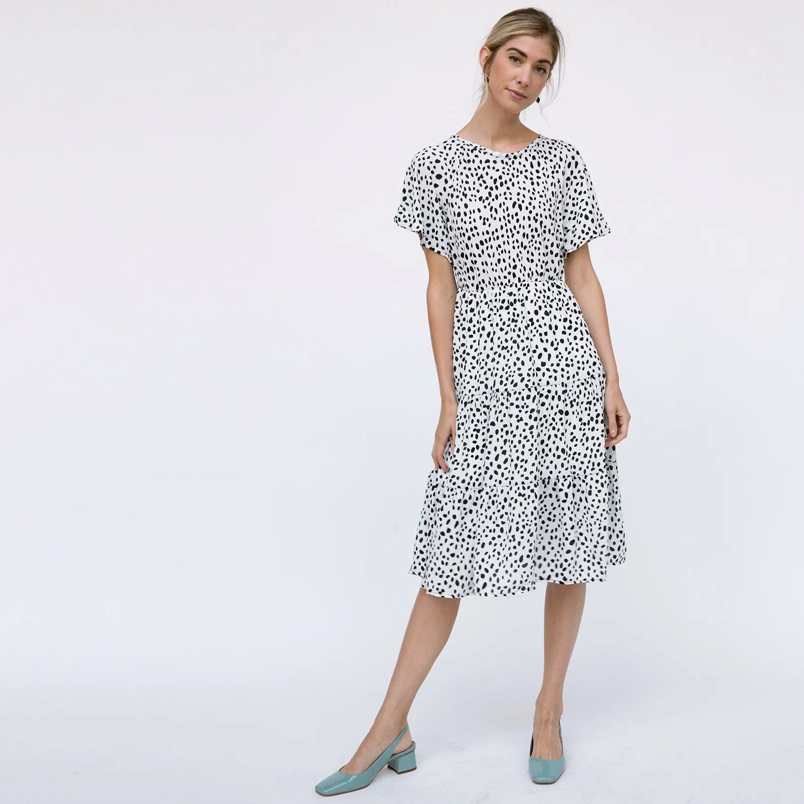 Abstract Dots Midi Dress