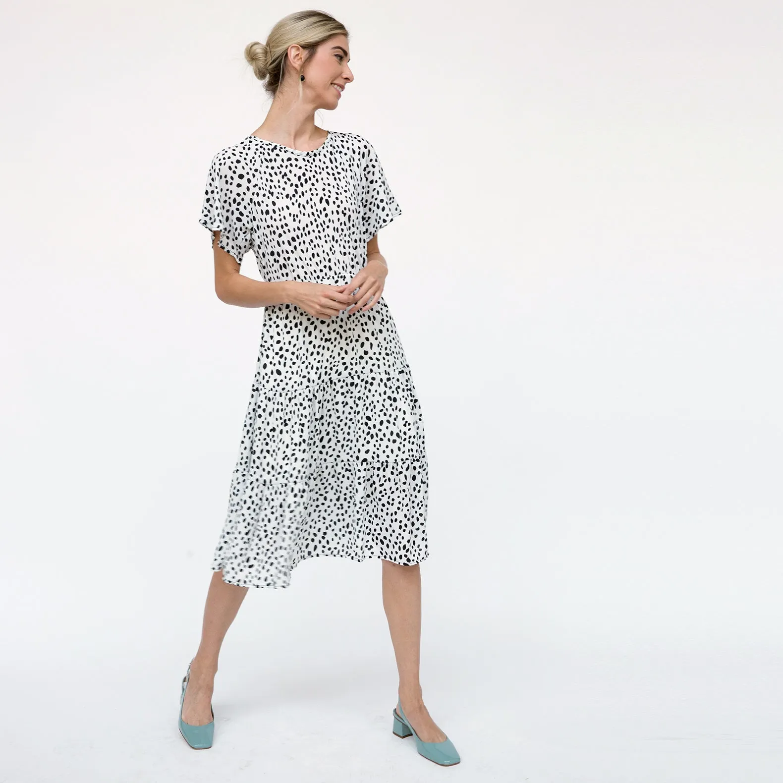 Abstract Dots Midi Dress