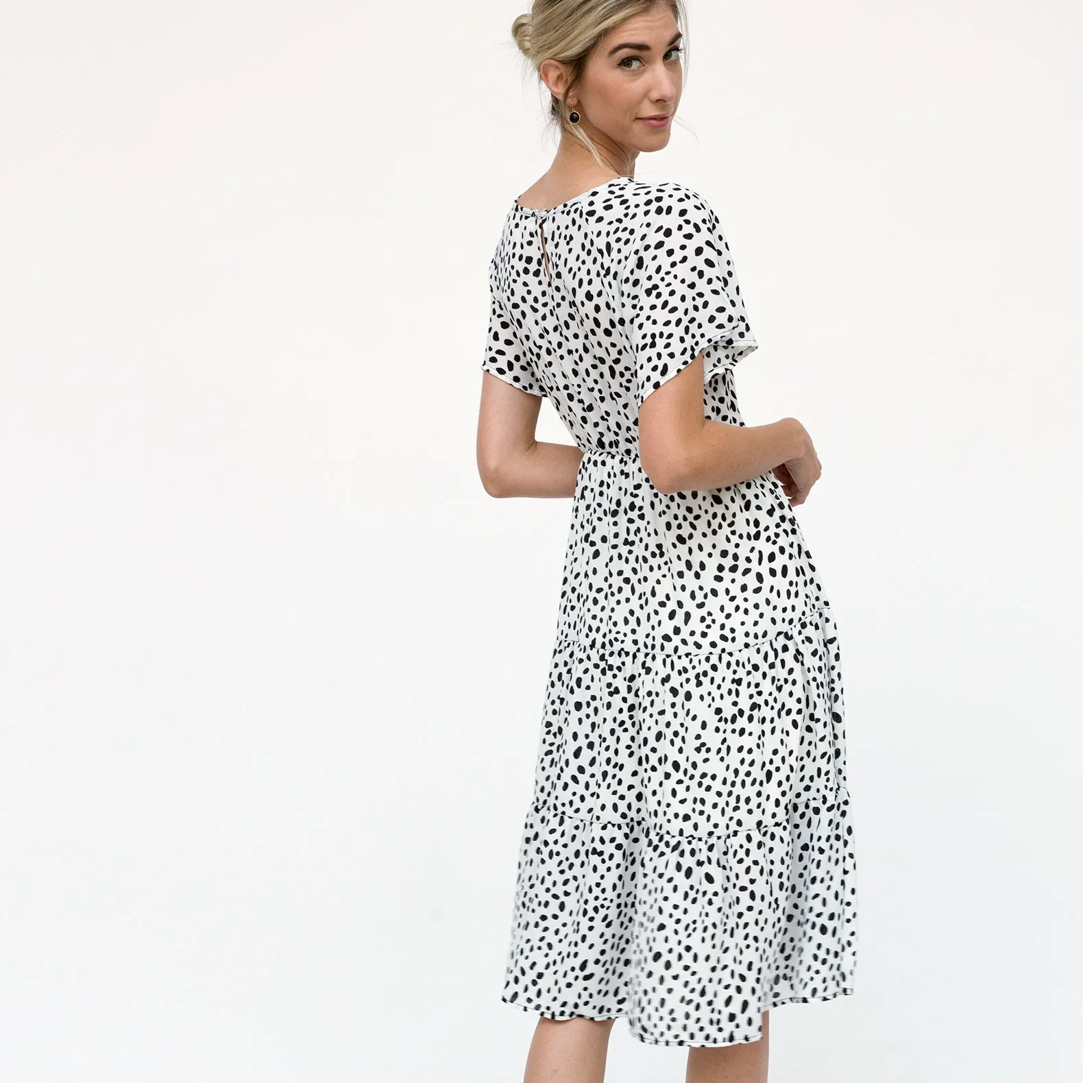 Abstract Dots Midi Dress