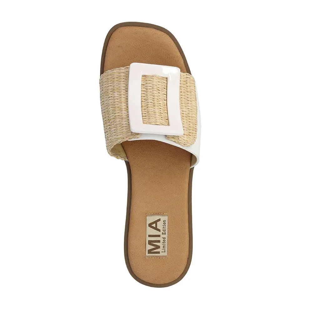 Barbados White Raffia Sandals