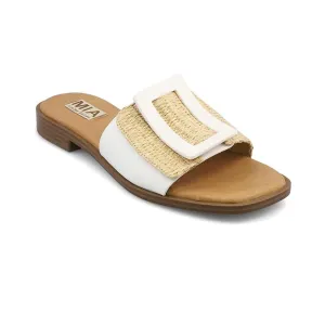 Barbados White Raffia Sandals