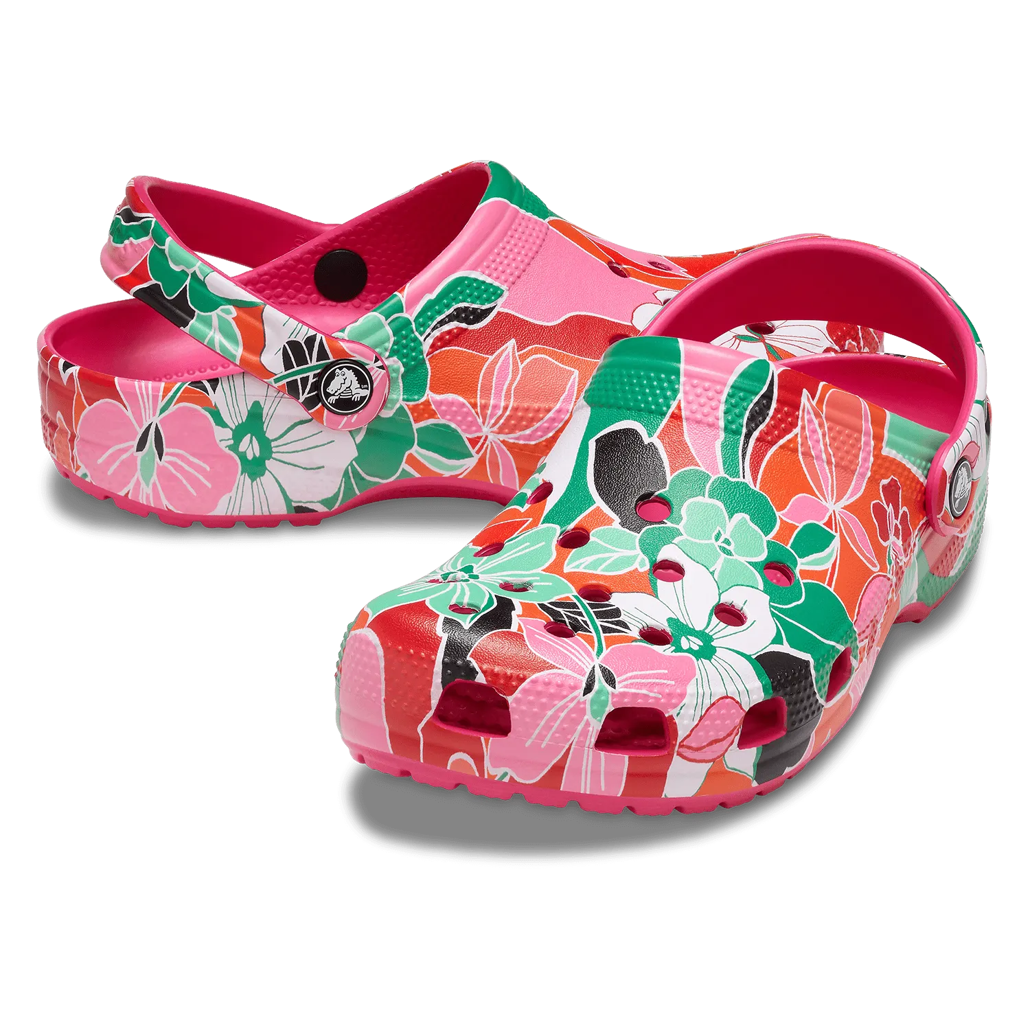 Classic Woodcut Floral Clog