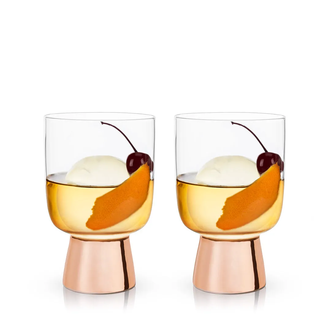 COPPER FOOTED TUMBLERS