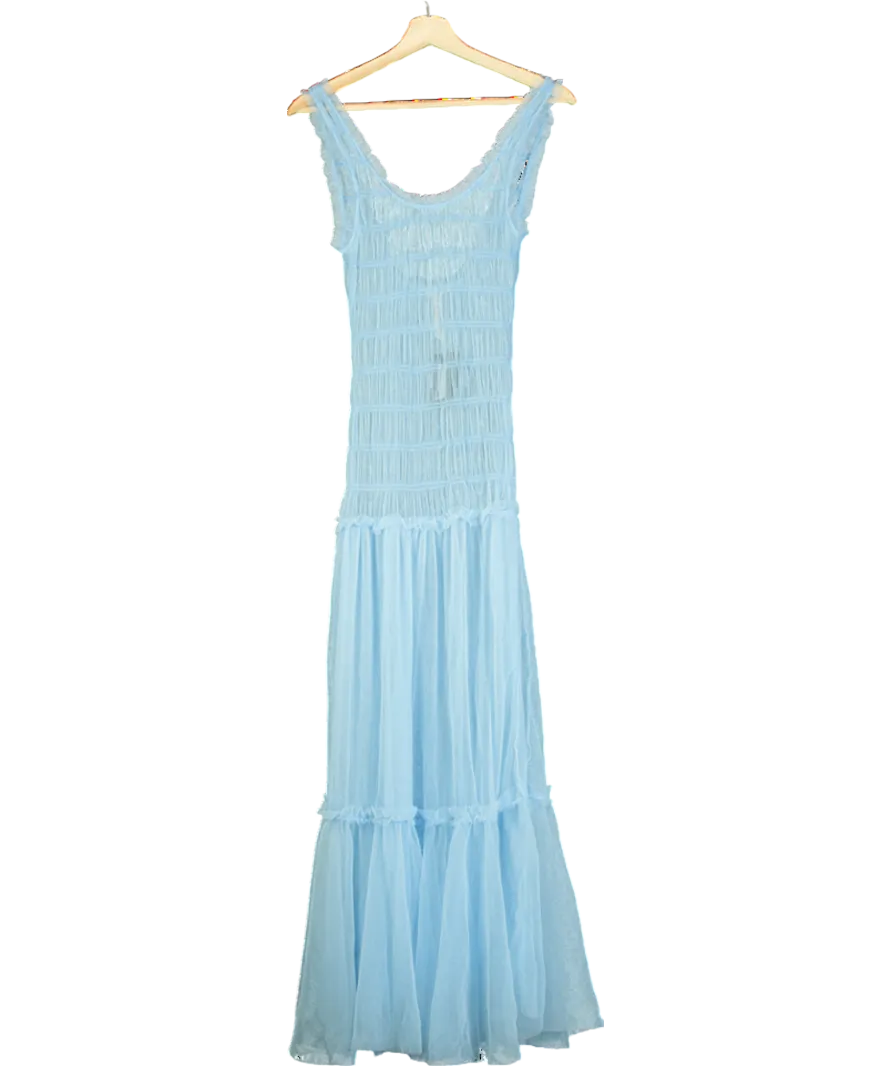 Free People Blue Smock About It Slip Dress UK XS