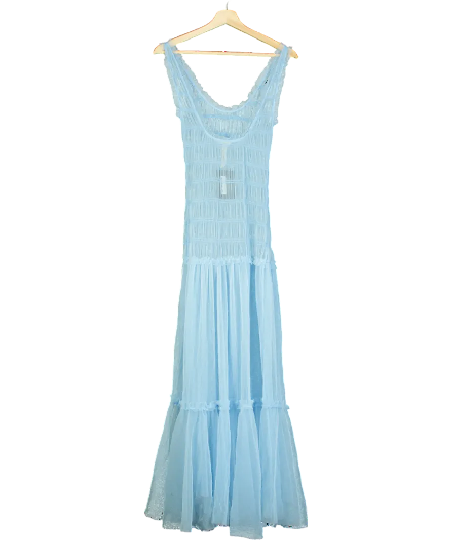 Free People Blue Smock About It Slip Dress UK XS