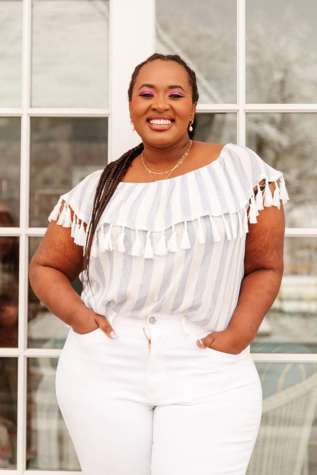 Hazel Blues® | Set Yourself Free Striped Top