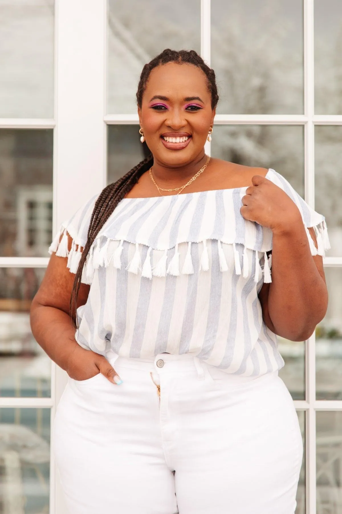 Hazel Blues® | Set Yourself Free Striped Top