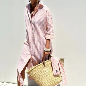 Signe - Chic striped shirt dress