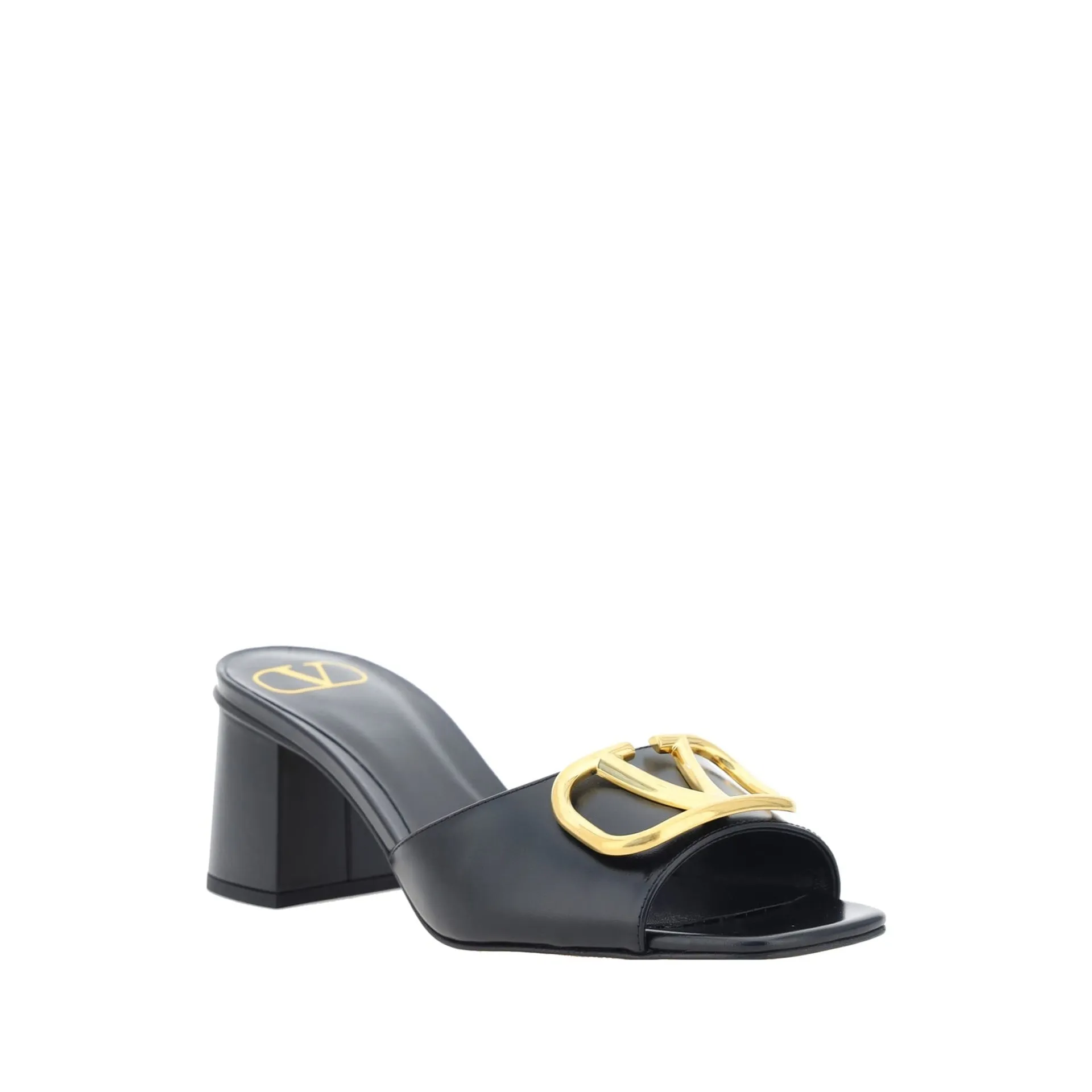VALENTINO GARAVANI Chic Square Toe Leather Sandals with 6 cm Heel