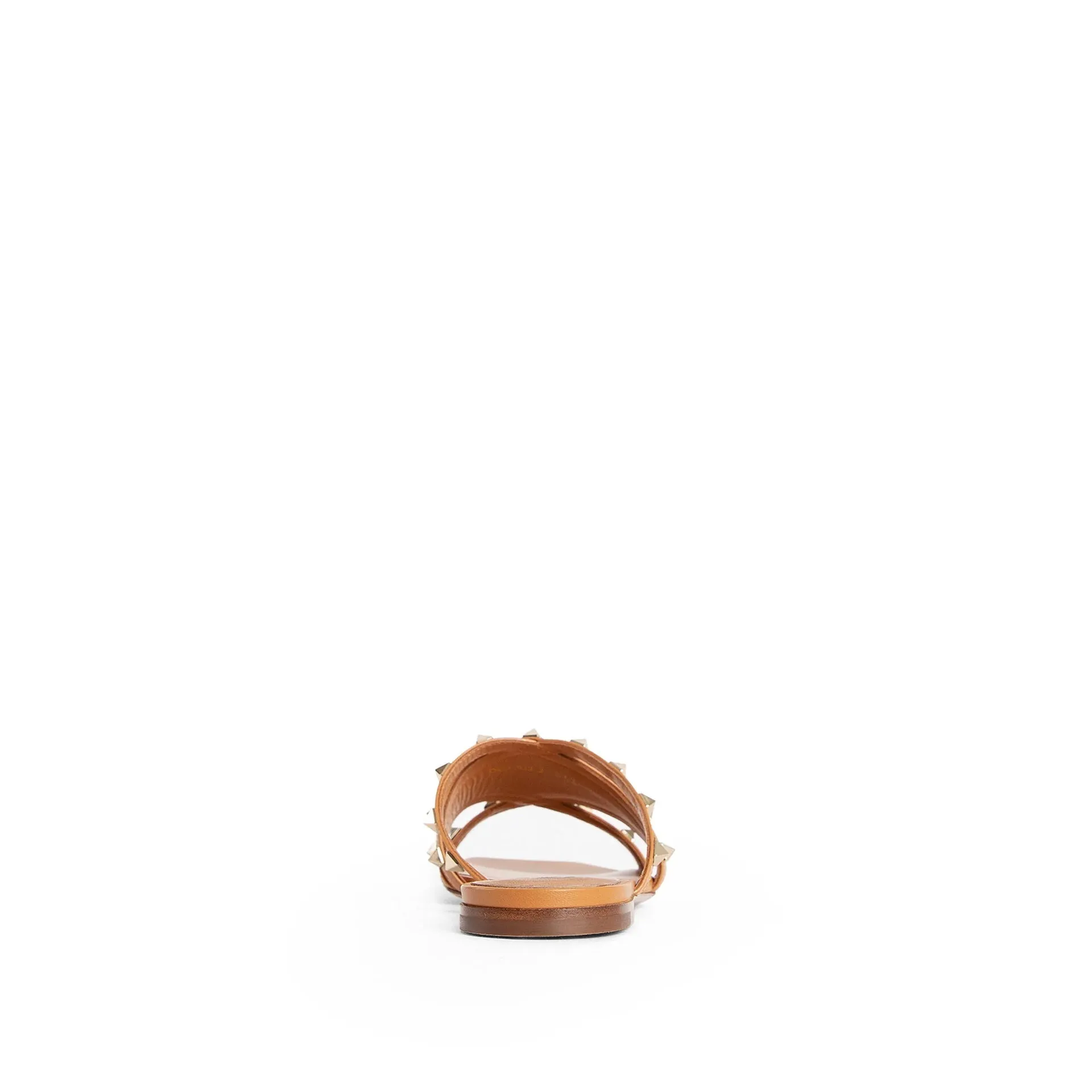 VALENTINO GARAVANI Rockstud Leather Flat Sandals - A Touch of Elegance